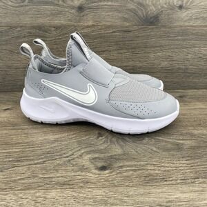 Nike Flex Runner 4 Sneakers Kids Size 6Y Grey White Slip On FN1294-001